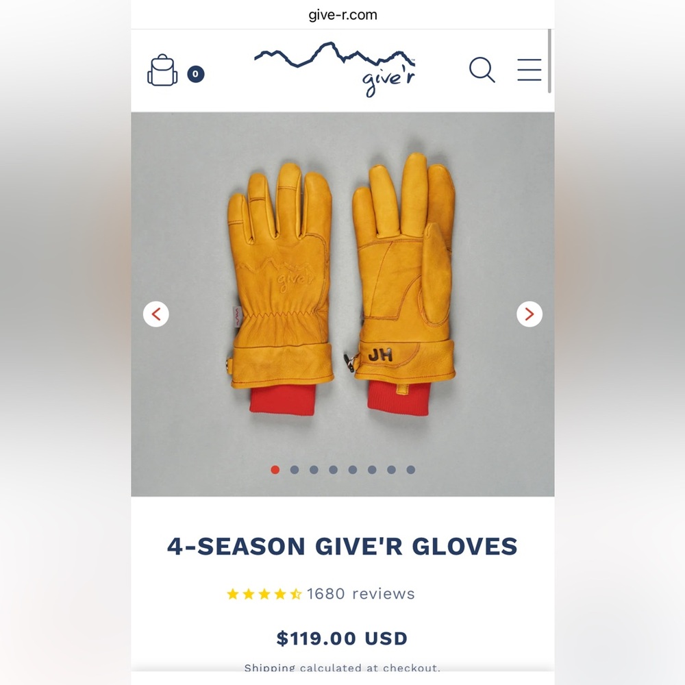 4-Season Men's Gloves - Yellow